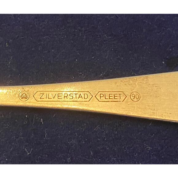 Five Dutch Dessert Cake 4 7/8" Forks Vintage Zilverstad Pleet 90 Silver Plate - Picture 6 of 8